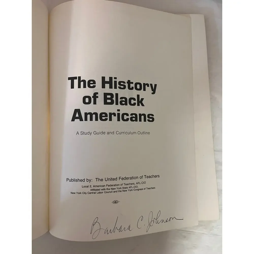 1972 History of Black Americans UFT Study Guide Black History Hardcover Book